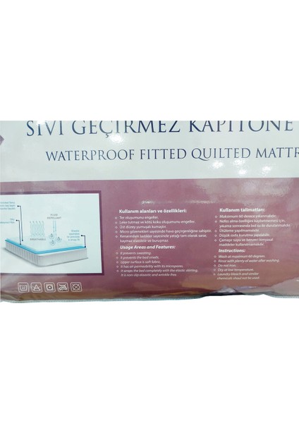 Kapitoneli Fitted Sıvı Geçirmez Battal Tek Kişilik Alez (120X200+30)