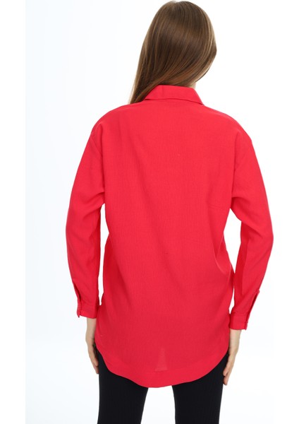 Fuşya Ayıcık Baskılı Yırtmaçlı Kız Çocuk Düğmeli Gömlek 18415 indirimleri