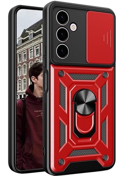 Samsung Galaxy A25 Kılıf Sert Silikon Pars Yüzüklü Tank Kapak