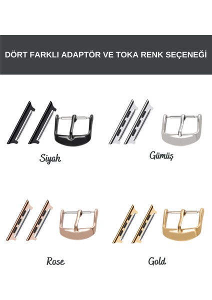 Apple Watch Siyah Kadın Kordon 38MM 40MM 41MM 3 4 5 6 7 Se 8 Uyumlu Kadın Deri Kordon Apple Saat Kordonu