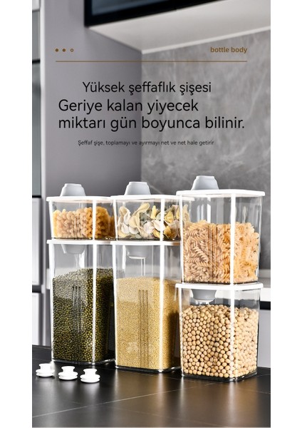 Üç Parçalı Şeffaf Sızdırmaz Saklama Kavanozları Seti (Yurt Dışından)