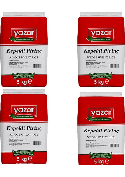 Kepekli Pirinç 5 kg x 4 Paket