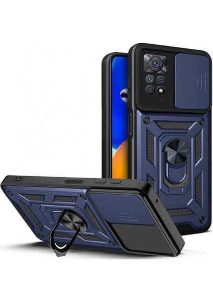 Xiaomi Redmi Note 11 Pro Kılıf Sert Silikon Pars Yüzüklü Tank Kapak