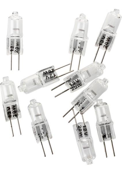 10 x G4 12V 20W Şeffaf Halojen Kapsül Lamba Ampulleri (Yurt Dışından)