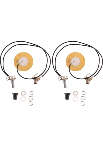 2 Adet 50 mm Gitar Pikap Piezo Dönüştürücü Kablolu Amplifikatör ile 6.35 mm Çıkış Jakı Akustik Gitar Ukulele Puro Kutusu Gitar (Yurt Dışından) modelleri