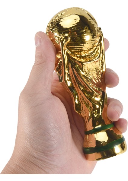 13CM 2022 Katar Trophy Tam Altın Kaplama Reçine Bardak Modeli Hatıra Futbol El Sanatları Dekorasyon Hayranları (Yurt Dışından)