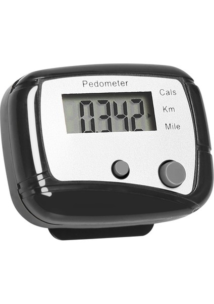 Dijital LCD Pedometre Cep Sayacı Yürüyüş Siyah (Yurt Dışından)