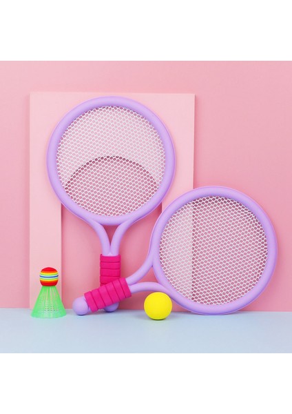1 Takım Mavi Renk Plaj Tenisi Badminton Raket Seti Açık Spor Mini Badminton Raket Çocuk Plaj Raketi (Yurt Dışından)