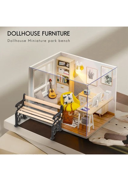 1/24 Minyatür Bahçe Veranda Mobilya Park Bankı (Yurt Dışından) fırsatları