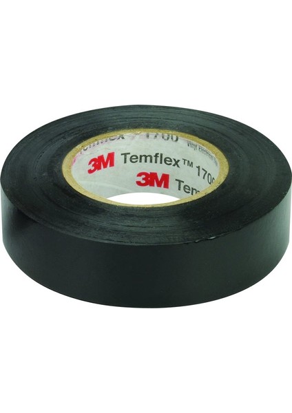 Temflex 1300E Siyah 10'lu Paket Pvc Izole Bant 0.13X19X0.13MM Izole Elektrik Bandı
