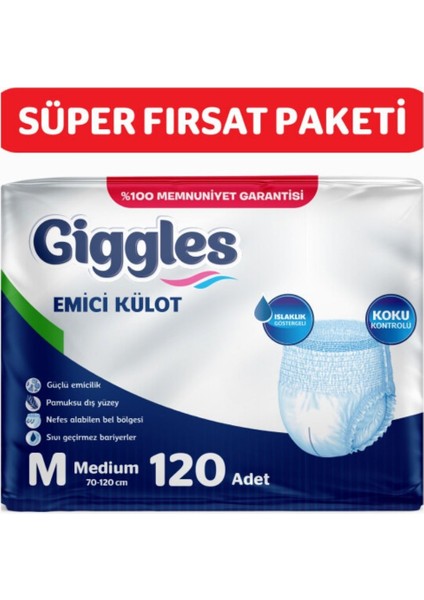 Yetişkin Emici Külot Medium 30'lu 4 Paket 120 Adet