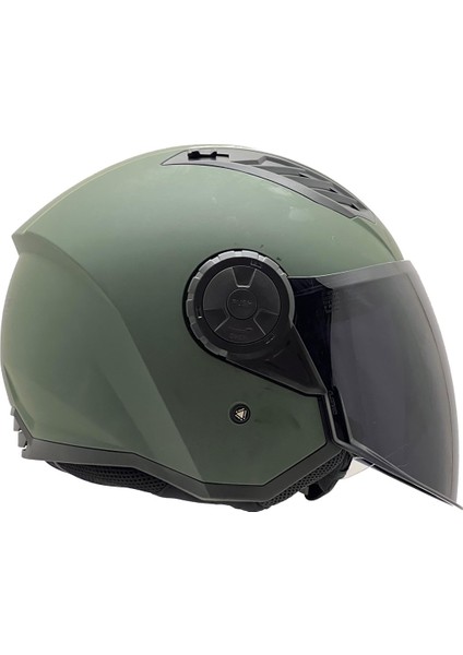 Aırflow 2 Mat Yeşil Kask Siyah Cam