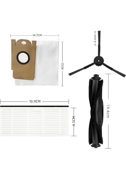 Lydsto R1 Elektrikli Süpürge Için Rulo Fırça Yan Fırça Hepa Filtresi (Yurt Dışından)