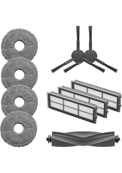 Dreame Dreamebot L10S Pro Aksesuar Seti - Ana Fırça Yan Fırça Hepa Filtreler Paspas Bezi (Yurt Dışından)