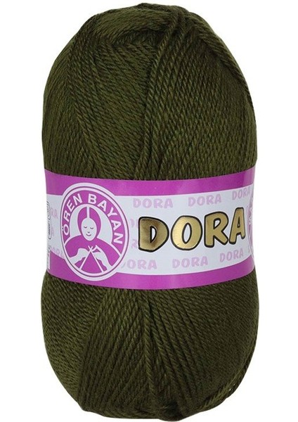 Ören Bayan Dora Örgü İpi - Yeşil - 5'Li Paket - ( Renk Kodu : 077 )