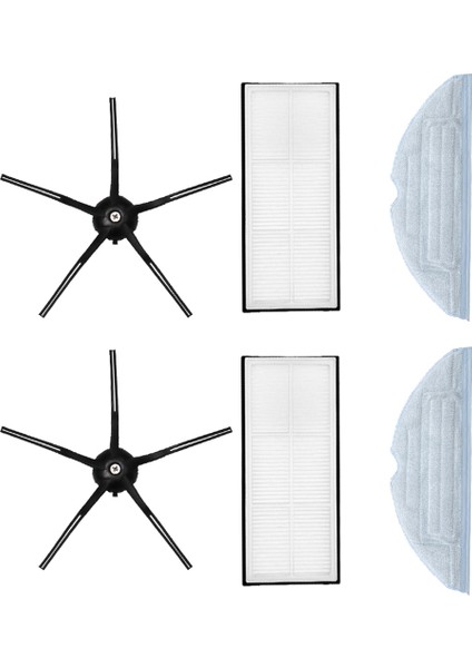 Xiaomi T7 T7PLUS S7 Için 6pcs Yan Fırça Hepa Filtre Paspas Bezleri (Yurt Dışından)