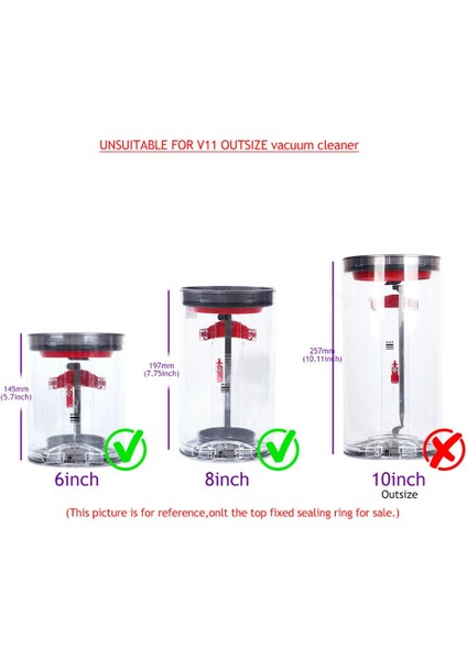 Dyson V11 SV14 SV15 Elektrikli Süpürge Toz Kutusu Üst Sabit Sızdırmazlık Halkası Yedek Eki Yedek Parça Aksesuarları (Yurt Dışından) modelleri