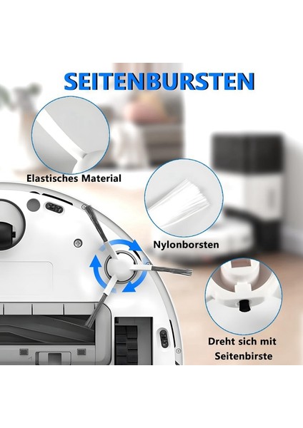 Dreame L10S Ultra L10 Ultra Robot Vakum Ana Yan Fırça Hepa Filtre Paspas Bezi Toz Torbaları Yedek Parça (Yurt Dışından)