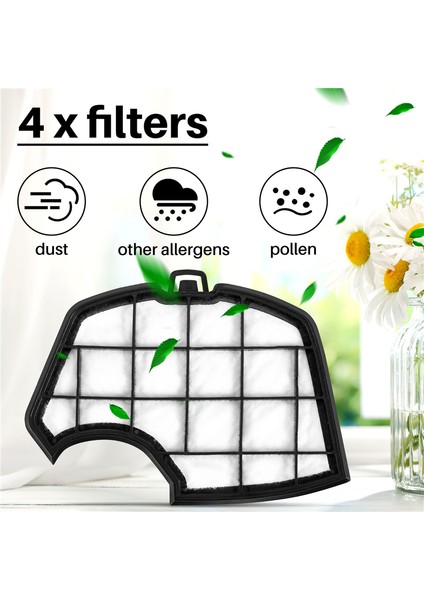 4 Adet Motor Filtresi Değiştirme Koruması Yedek Filtre (Yurt Dışından)