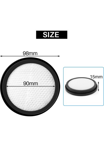 Proscenic P8 Parçaları Için 5 Adet Hepa Filtre (Temizleme Fırçalı) (Yurt Dışından)