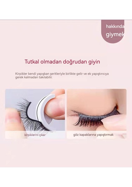 3df036 Ince 11 Mm Yeniden Kullanılabilir, Tutkalsız, Kendinden Yapışkanlı Kirpik (Yurt Dışından)