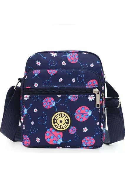 RENK21 Kadın Naylon Eğlence Çapraz Küçük Crossbody Kore Çok Katmanlı Kadın Omuz Çanta (Yurt Dışından)