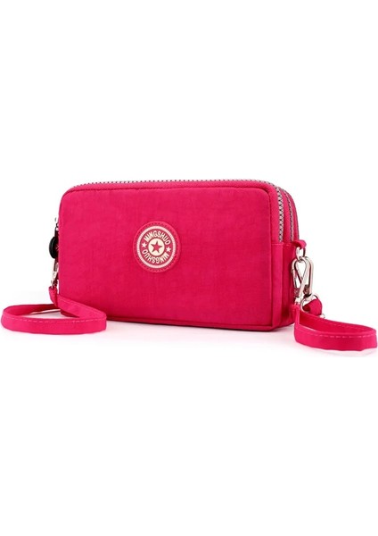 Trendy Üç Katmanlı Kadın Spor Cüzdan Crossbody Cep Telefonu Kılıfı Messenger Debriyaj Bozuk Para Cüzdanı Çanta (Yurt Dışından)