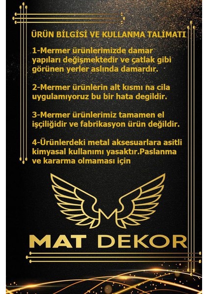 Puro Küllük Mermer Gold Kartal Figür