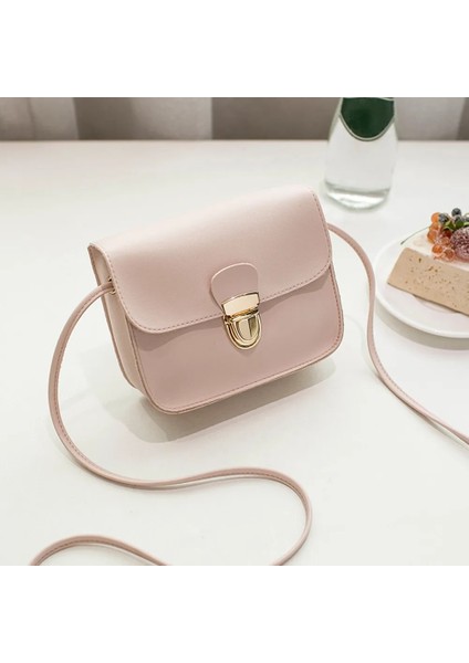 Bej Kadın Postacı Kadın Düz Kapak Kilit Omuz Crossbody Telefon Plaj Çanta (Yurt Dışından) modelleri