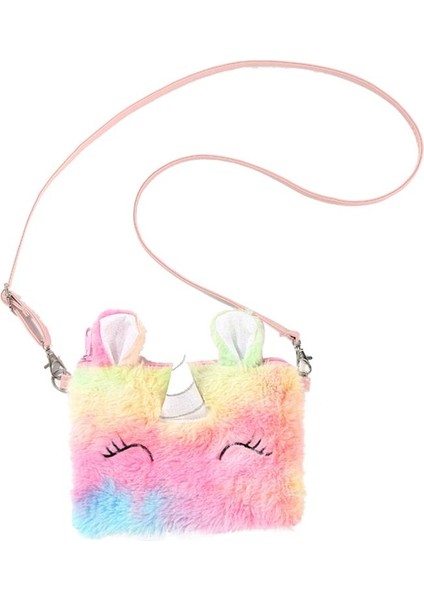 Sevimli Kedi Paw Omuz Kadın Sonbahar Kış Tatlı Kız Peluş Crossbody Zincir Messenger Çanta (Yurt Dışından)