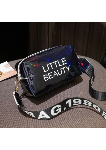Mini Kadın Lazer Crossbody Messenger Omuz Pvc Jöle Küçük Tote Messenger Lazer Holografik Çanta (Yurt Dışından)