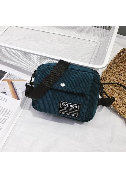 Canvas Single Shoulder Messenger Messenger Square Corduroy Les Sacs Des Çanta (Yurt Dışından)