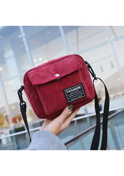 Canvas Single Shoulder Messenger Messenger Square Corduroy Les Sacs Des Çanta (Yurt Dışından) fiyatları