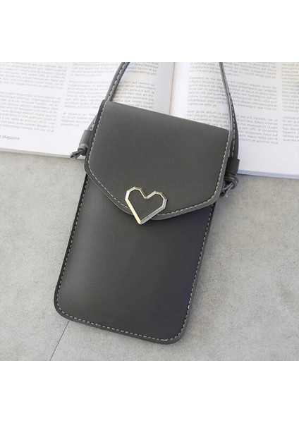 Kadın Telefon Şeffaf Kadın Bozuk Para Cüzdanı Çapraz Omuz Kızlar Sevimli Telefon Mini Çile Cep Kılıfı Dokunmatik Ekran Çanta (Yurt Dışından)