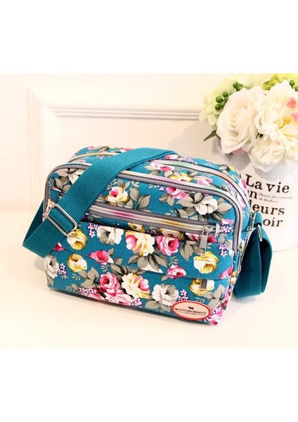 Kadın Kanvas Omuz Çapraz Küçük Kare Çok Fonksiyonlu Büyük Kapasiteli Naylon Crossbody Çanta (Yurt Dışından) indirimleri