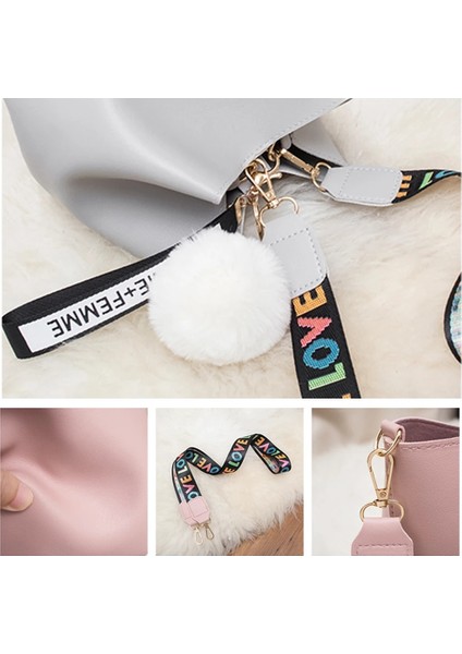 Kadın Kova Eski Fırçalama Messenger Retro Omuz Crossbody Tote Çanta (Yurt Dışından) modelleri