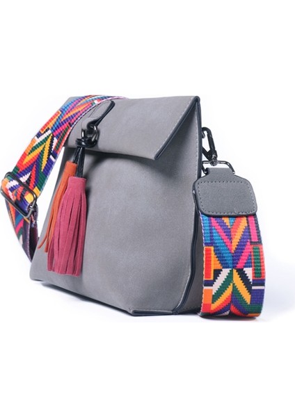 Kadın Messenger Crossbody Püskül Omuz Kadın Renkli Kayışlı Kadın Çanta (Yurt Dışından) fiyatları