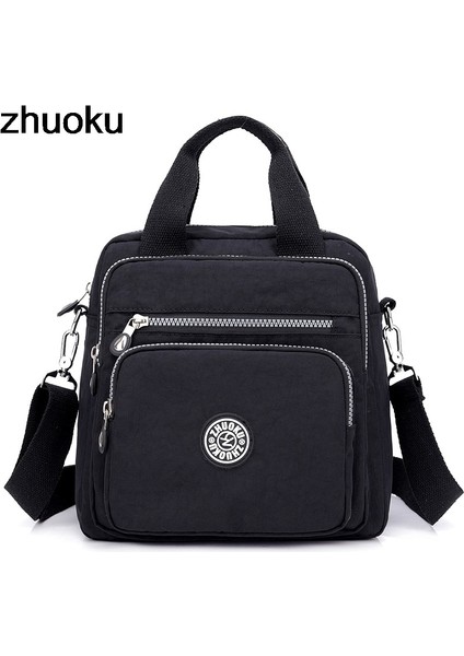 Derin Kadın Postacı Seyahat Su Geçirmez Naylon Çift Omuz Crossbody Kadın Flap Tote Çanta (Yurt Dışından) modelleri