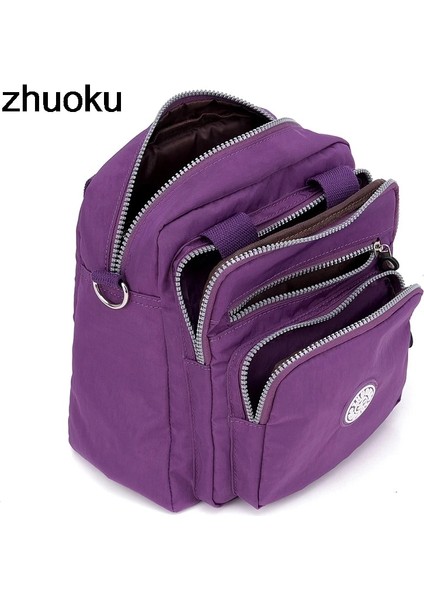 Derin Kadın Postacı Seyahat Su Geçirmez Naylon Çift Omuz Crossbody Kadın Flap Tote Çanta (Yurt Dışından) fırsatları