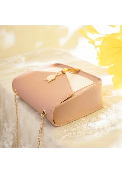 Kilit Zinciri Messenger Crossbody Kapak Saçak Omuz Küçük Kare Cep Telefonu Kadın Çanta (Yurt Dışından) fiyatları
