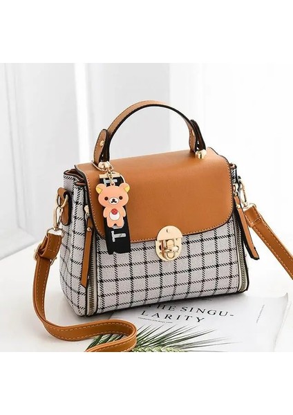Kore Ekose Kadın Omuz Çapraz Paket Crossbody Baogesmall cm Çanta (Yurt Dışından)