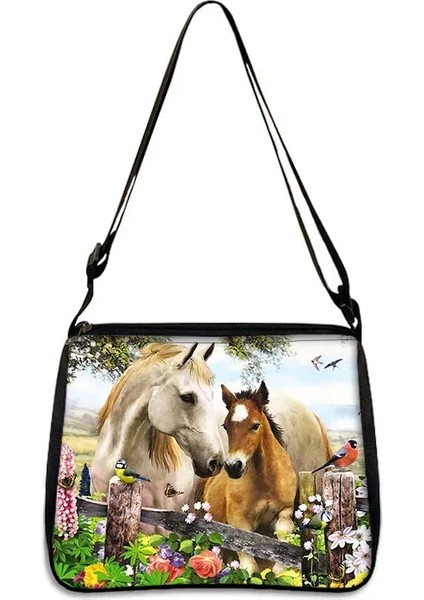 Hayvan Kanvas Omuz Kadın Messenger Kız Seyahat Kadın Çapraz Çanta (Yurt Dışından)