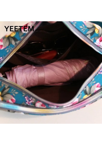 Çiçek Renkli Baskılı Tuval Kadın Messenger Trend Omuz Naylon Casual Messenger Yaşlı Hediye Çanta (Yurt Dışından) modelleri