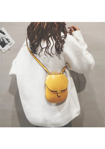 Kadın Omuz Crossbody Pu Küçük Retro Nalı Paket Askı Kadın Messenger Çanta (Yurt Dışından)