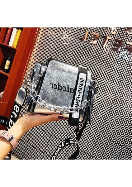 Perçin Zinciri Küçük Kadın Crossbody Omuz Askılı Kadın Çanta (Yurt Dışından)