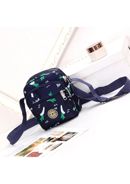 Renk9 Kadın Messenger Naylon Eğlence Çapraz Küçük Crossbody Kore Çok Katmanlı Kadın Omuz Çanta (Yurt Dışından)