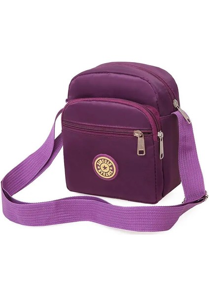 Kadın Naylon Eğlence Çapraz Küçük Crossbody Kore Çok Katmanlı Kadın Omuz Çanta (Yurt Dışından)
