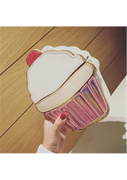 Yaratıcı Kadın Hamburger Dondurma Omuz Cupcake Pu Zincirler Sevimli Hamburger Patlamış Mısır Kızartması 3D Postacı Çanta (Yurt Dışından)