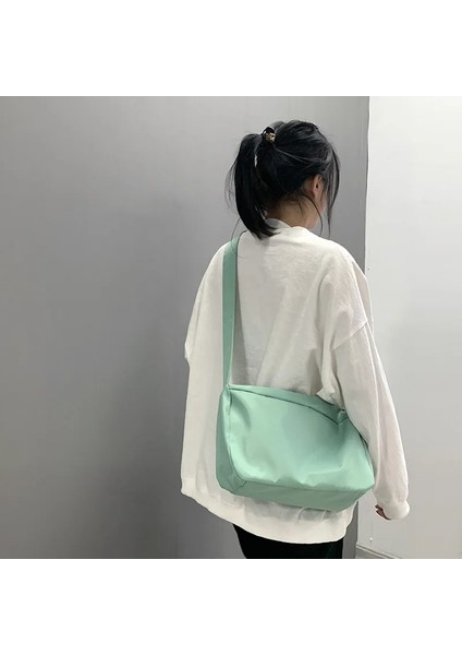 Kore Tuval Crossbody Naylon Su Geçirmez Kadın Kız Öğrenci Omuz Messenger Kitap Çanta (Yurt Dışından)