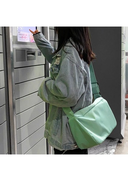 Kore Tuval Crossbody Naylon Su Geçirmez Kadın Kız Öğrenci Omuz Messenger Kitap Çanta (Yurt Dışından) modelleri